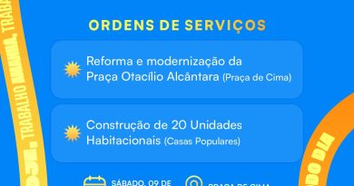 Prefeitura de Várzea Nova autoriza obras da Praça Otacílio Alcântara e construção de 20 casas populares neste sábado