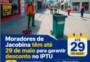 IPTU em Jacobina: Prazo com 10% de Desconto Vai Até 29 de Maio