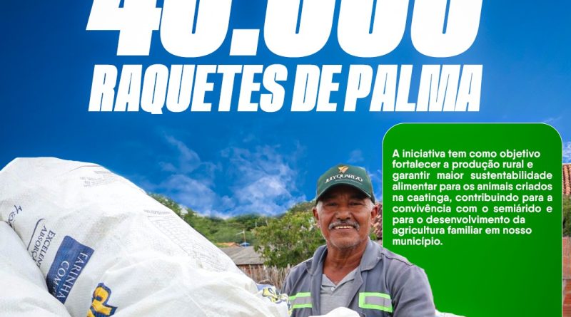 Miguel Calmon fortalece agricultura familiar com distribuição de palma forrageira
