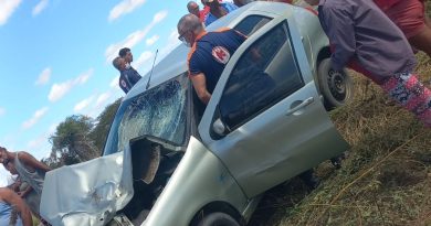 Dois jovens morrem após acidente entre moto e carro na BR-324, em Jacobina