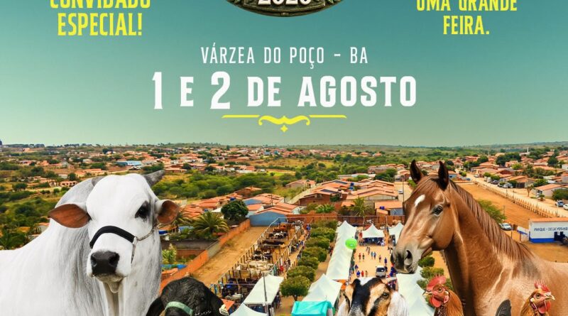 Várzea do Poço realizará a 2ª Feira Agropecuária nos dias 1º e 2 de agosto