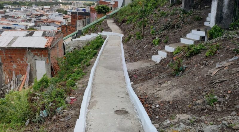 Obras de acessibilidade levam segurança e mobilidade a moradores no bairro Caixa D’Água, em Jacobina