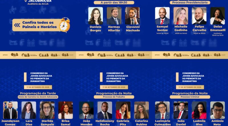 OAB Jacobina realiza 1º Congresso da Jovem Advocacia do Piemonte da Diamantina